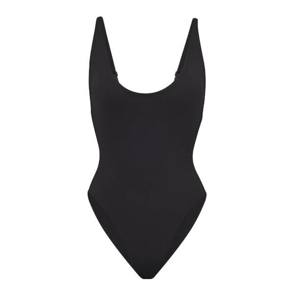 SKIMS Other - SKIMS Women's Signature Swim Scoop Neck One Piece Size 2X In Onyx